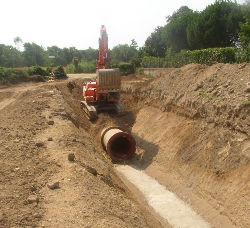 Progettazione e direzione lavori di una rete di drenaggio acque bianche