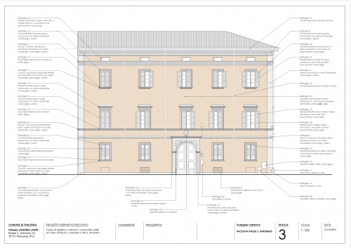 Palazzo Zanardi Landi - Piacenza - Tav. Ante Operam