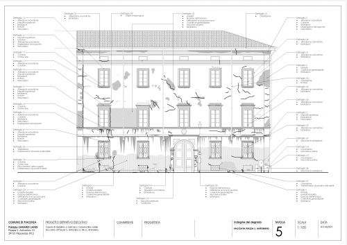 Palazzo Zanardi Landi - Piacenza - Tav. DEGRADO Ante Operam