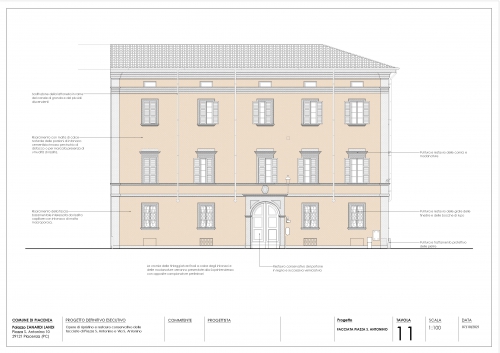 Palazzo Zanardi Landi - Piacenza - Tav. Post Operam